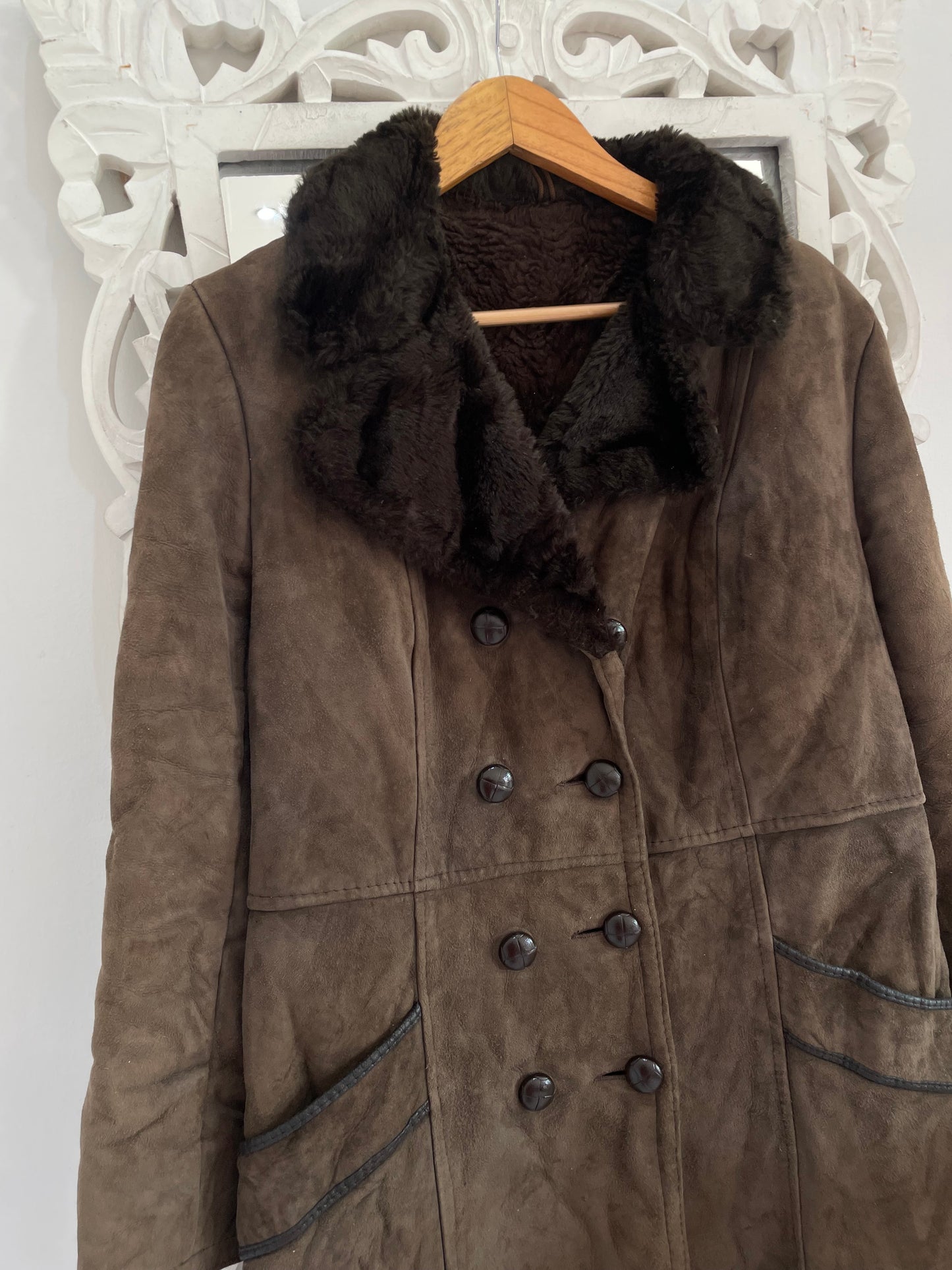 Leather Heavyweight Super Thick Coat Jacket-Bust 42