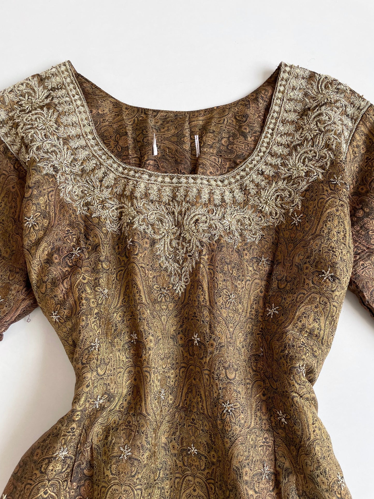 Embroidered Jacquard Vintage Kurti-Bust 38 to 40