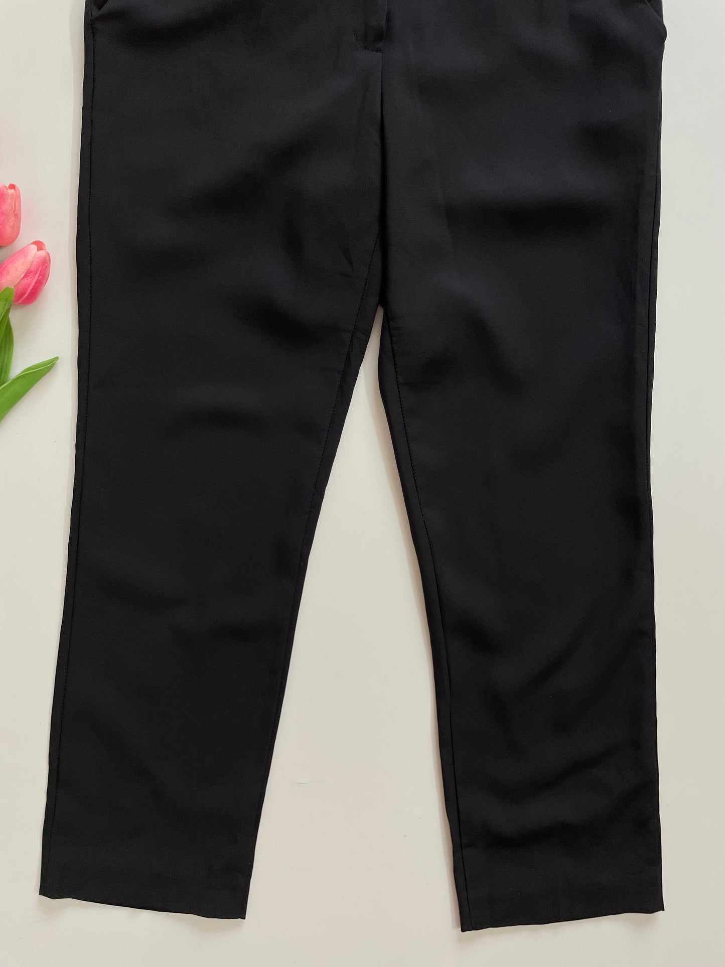 SOLID BLACK PANTS - WAIST 28