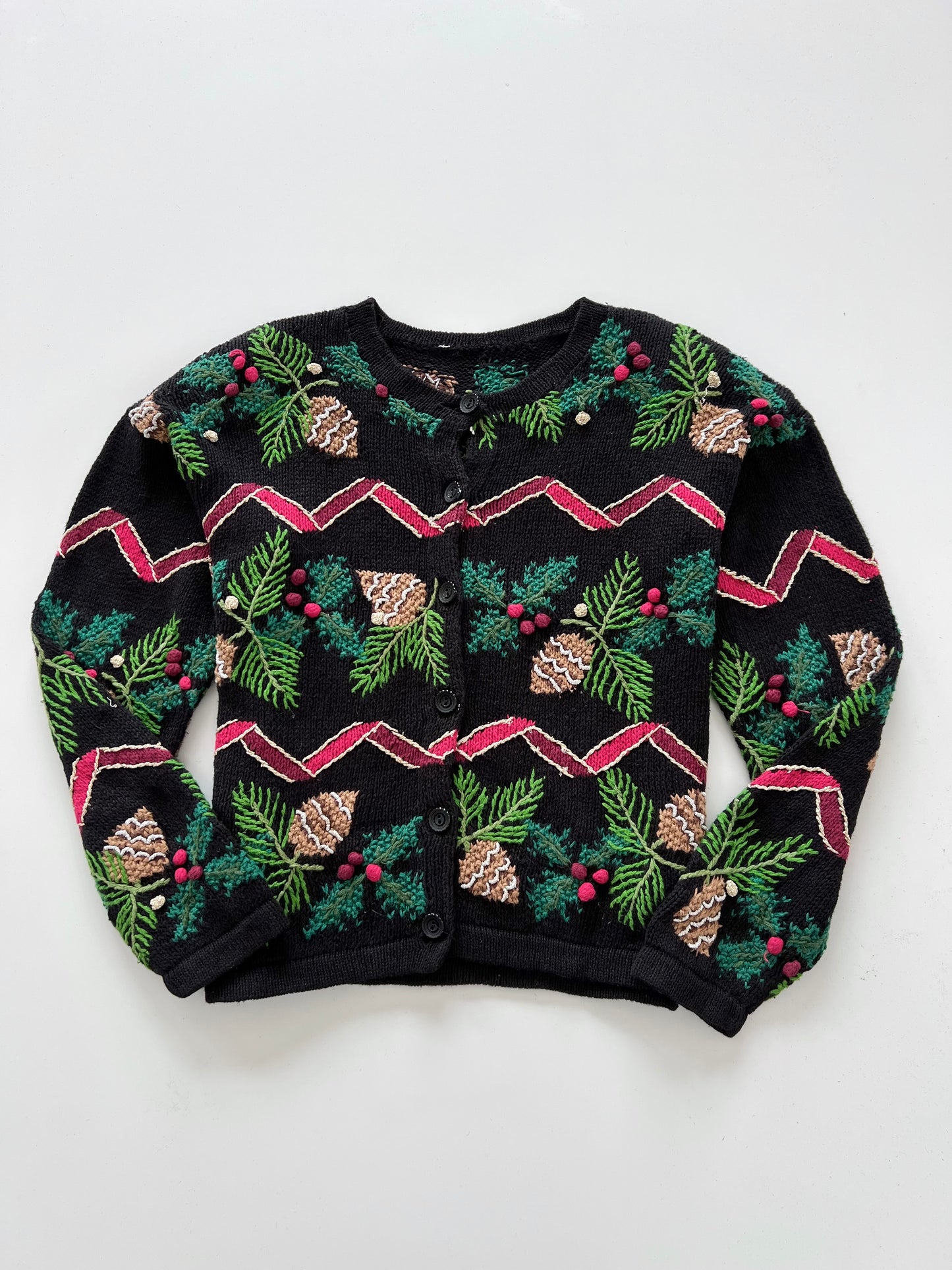 Hand Embroidered Vintage Sweater-Bust 44