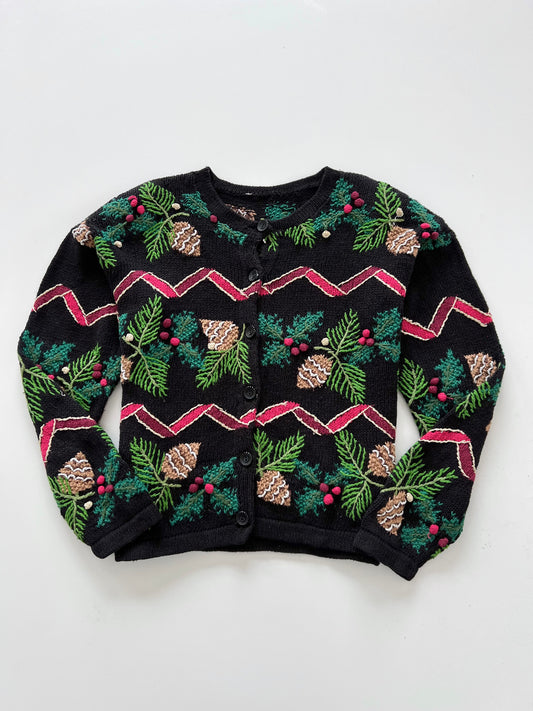 Hand Embroidered Vintage Sweater-Bust 44