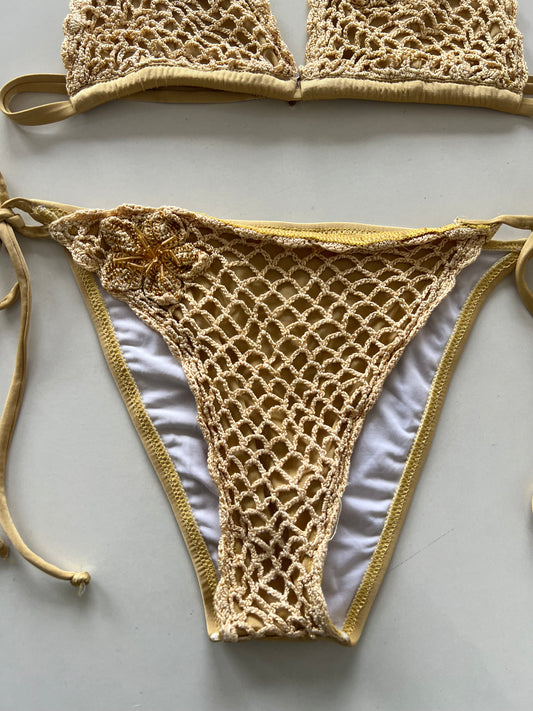 Y2k Embroidered Bikini Set-Bust 30 to 32 Waist-28 to 30
