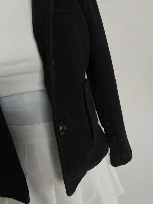 Black Thick Warm Coat -Bust 28