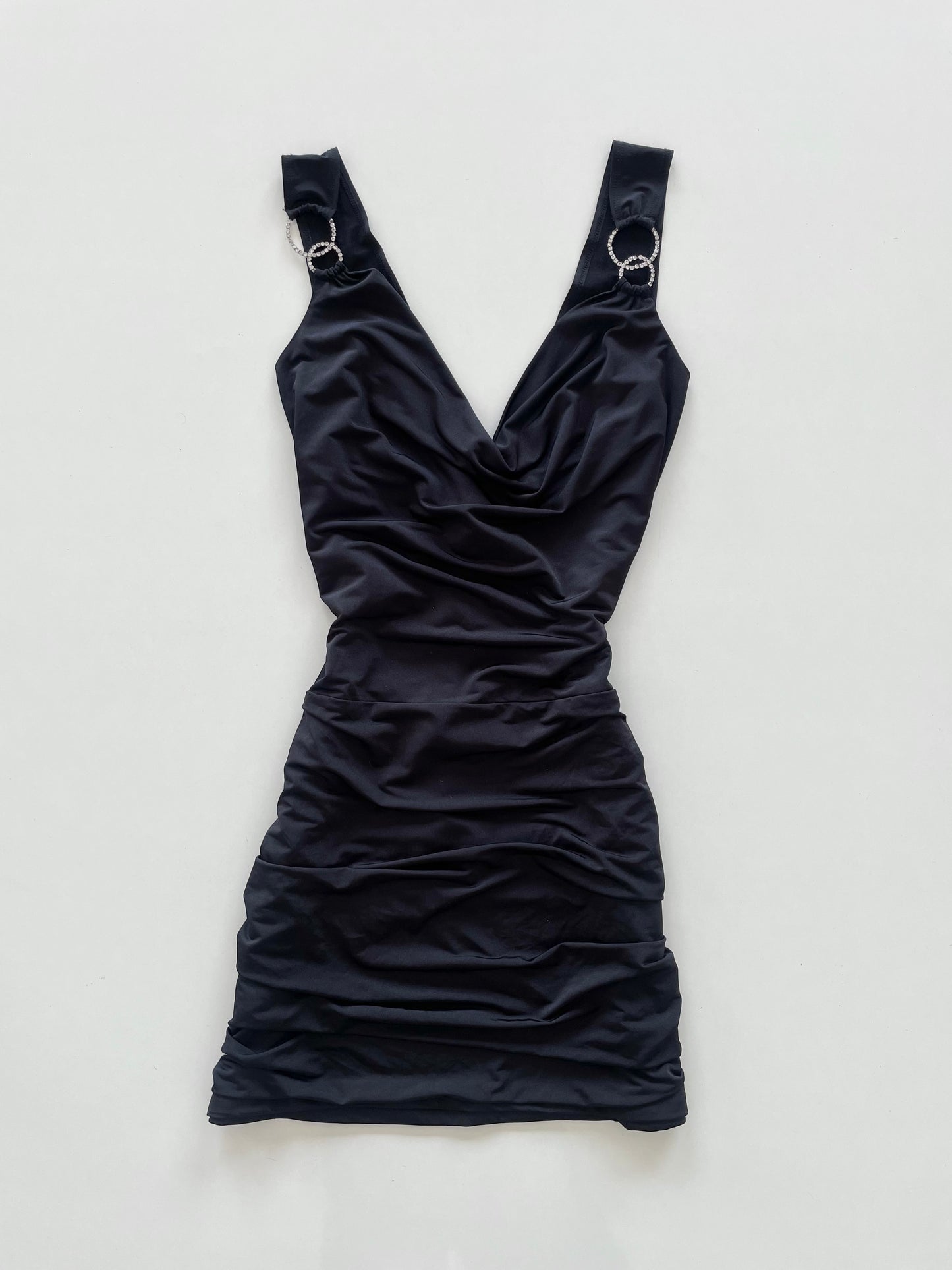 Ruched Black Dress-Bust  38