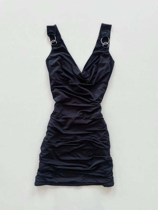 Ruched Black Dress-Bust  38