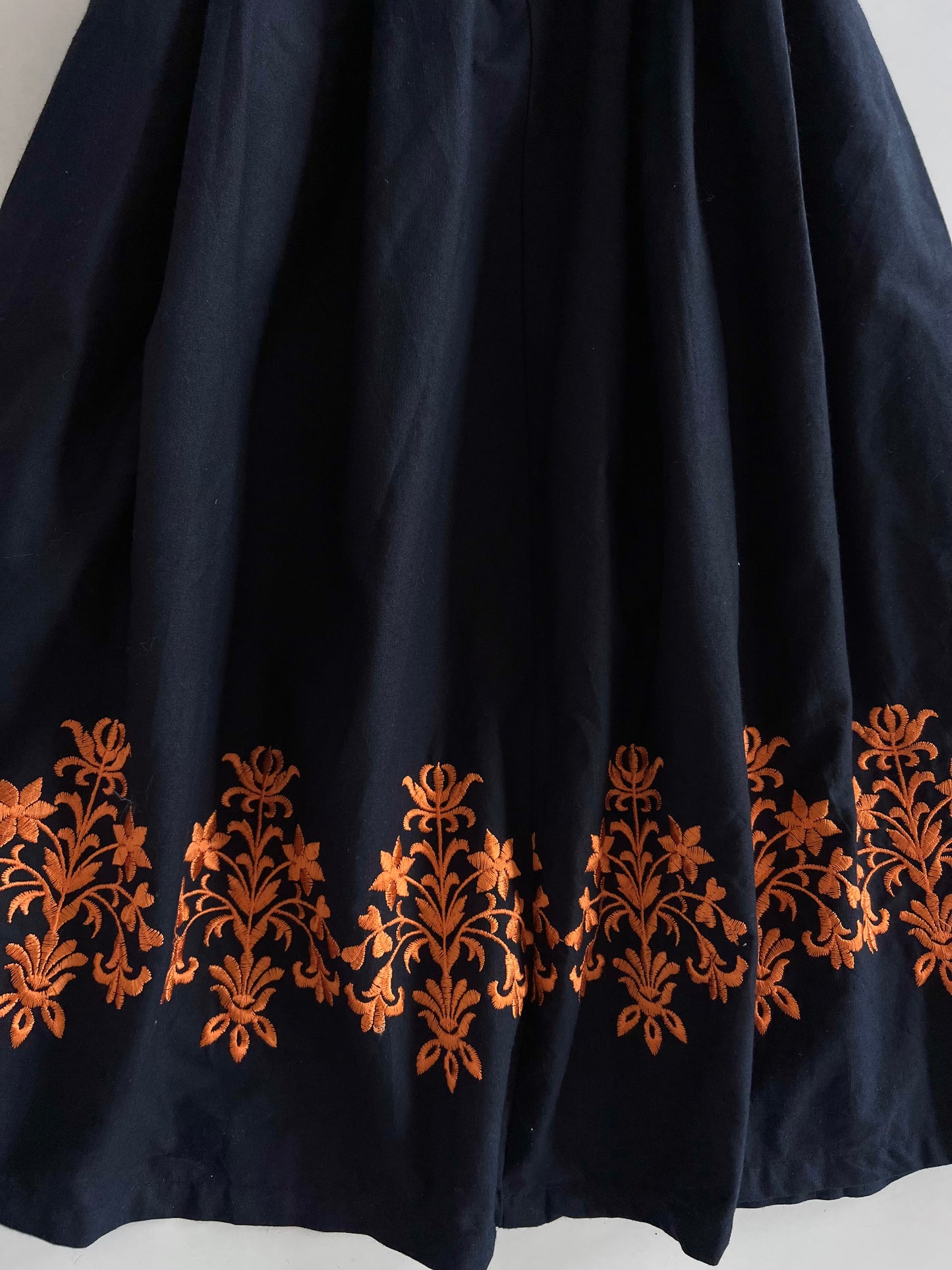 Skandal Vintage Goth Embroidered Dress-Bust 38