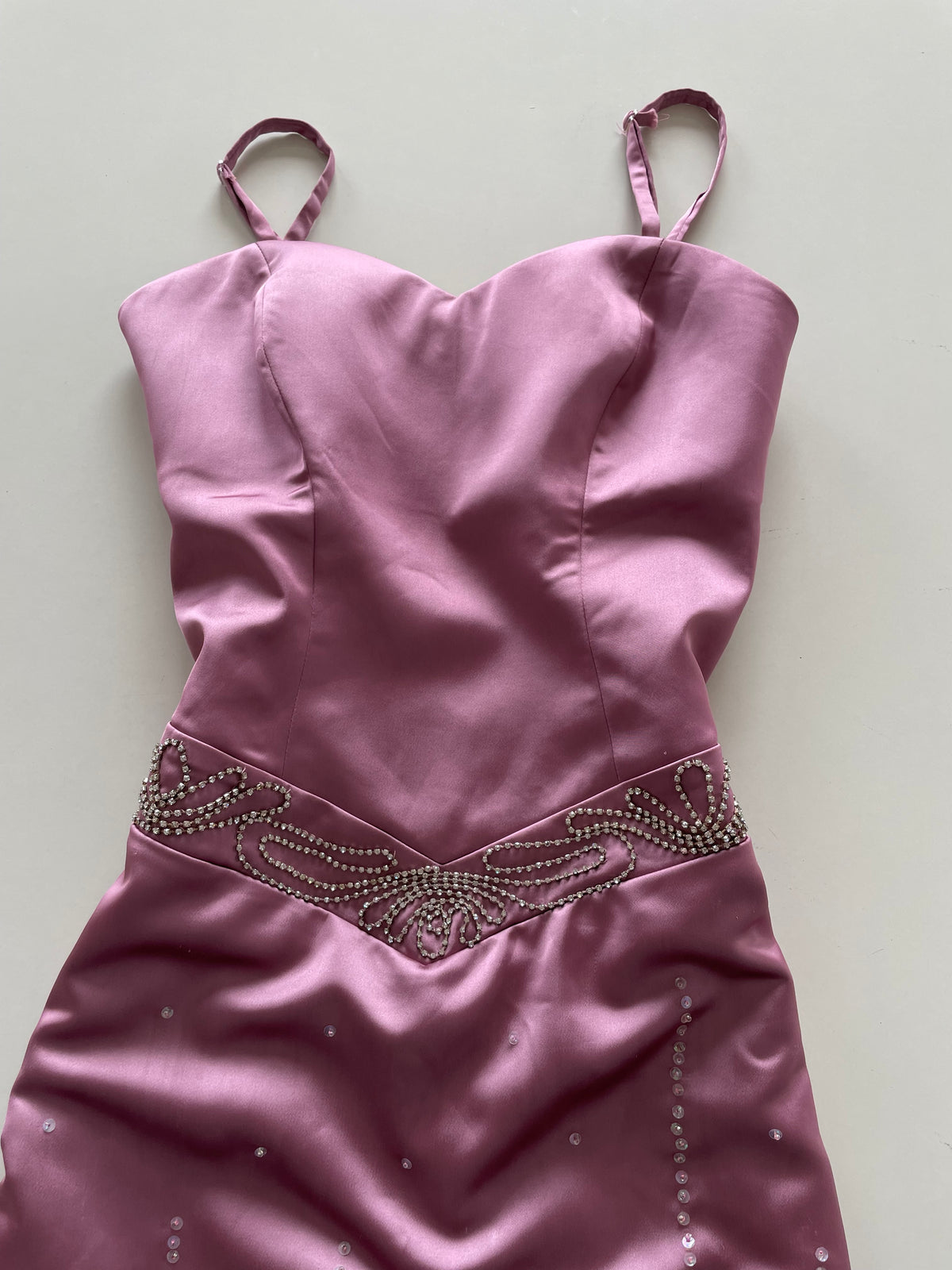 Satin Sequin Dress-Bust 30