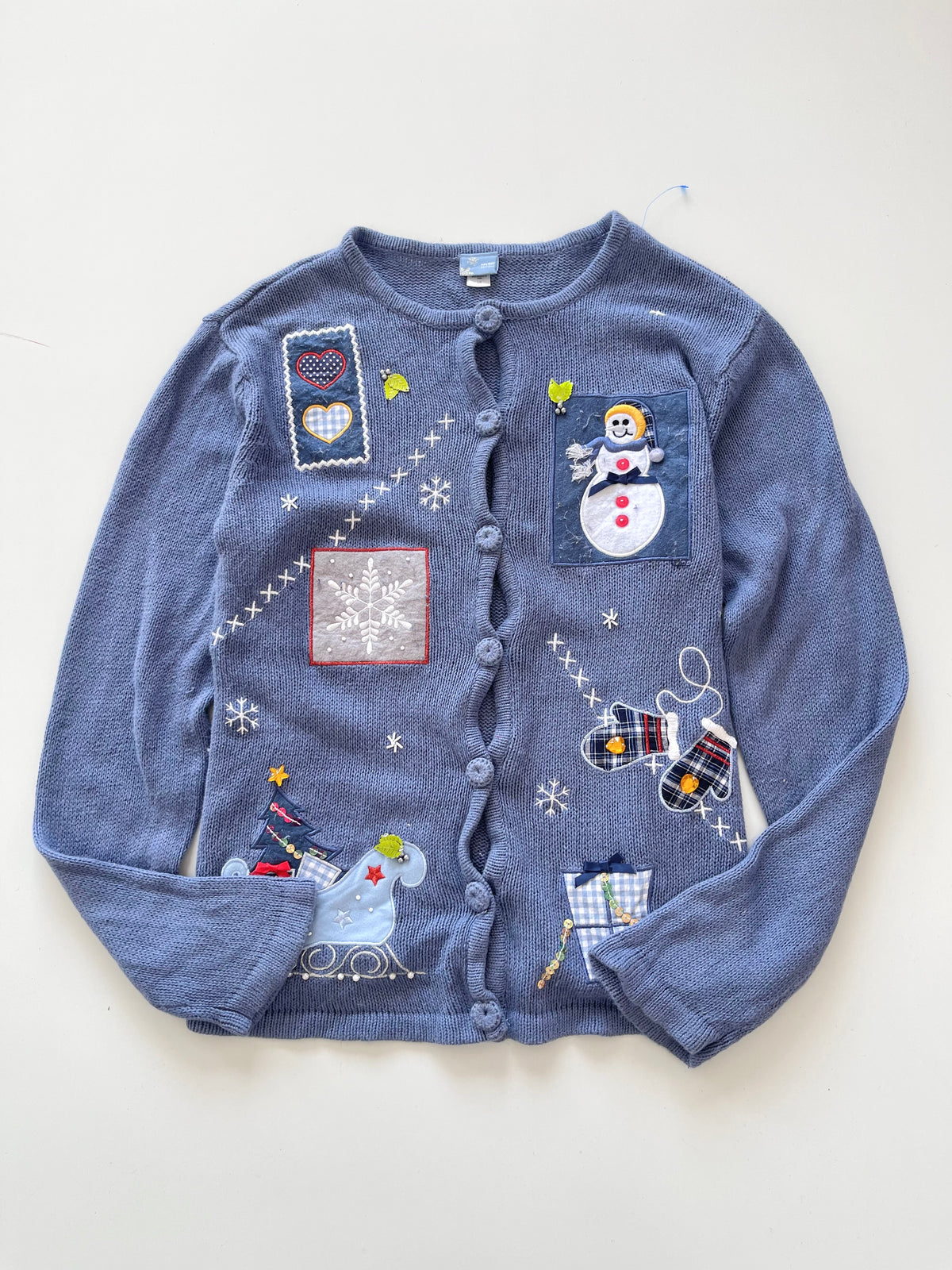 Holiday Editions Christmas Embroidered Cardigan Sweater-Bust 48
