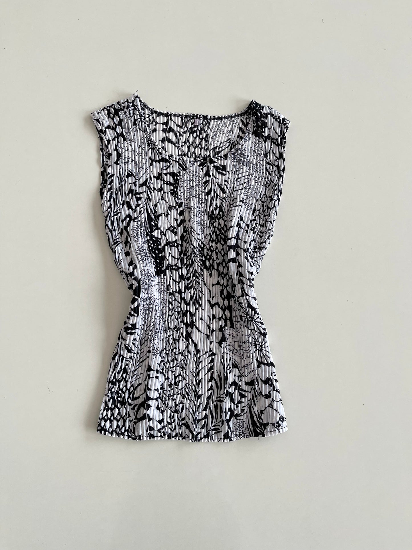 Vintage Pleated Sheer Top-Bust 38