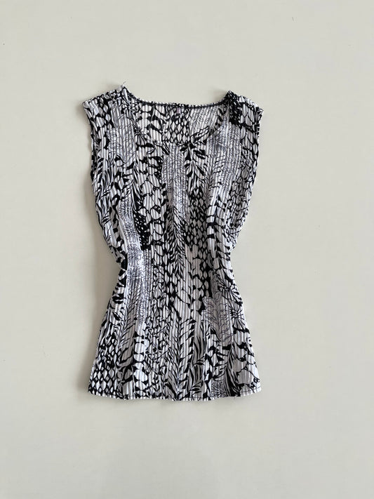 Vintage Pleated Sheer Top-Bust 38