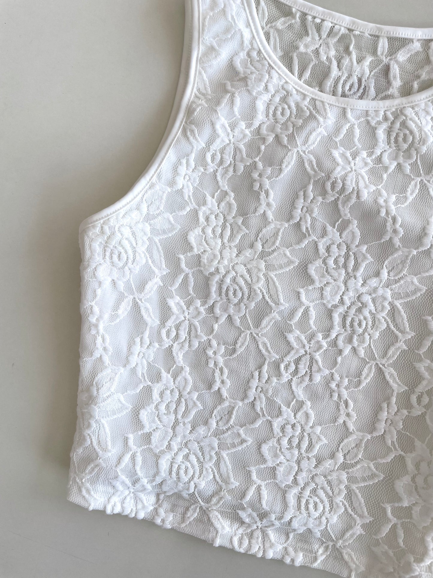 White Embroidered Top-Bust 34 to 37