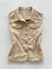 Beige Denim Top-Bust 34
