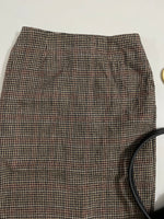 Load image into Gallery viewer, Plaid Warm Tweed Long Skirt - Waist 24
