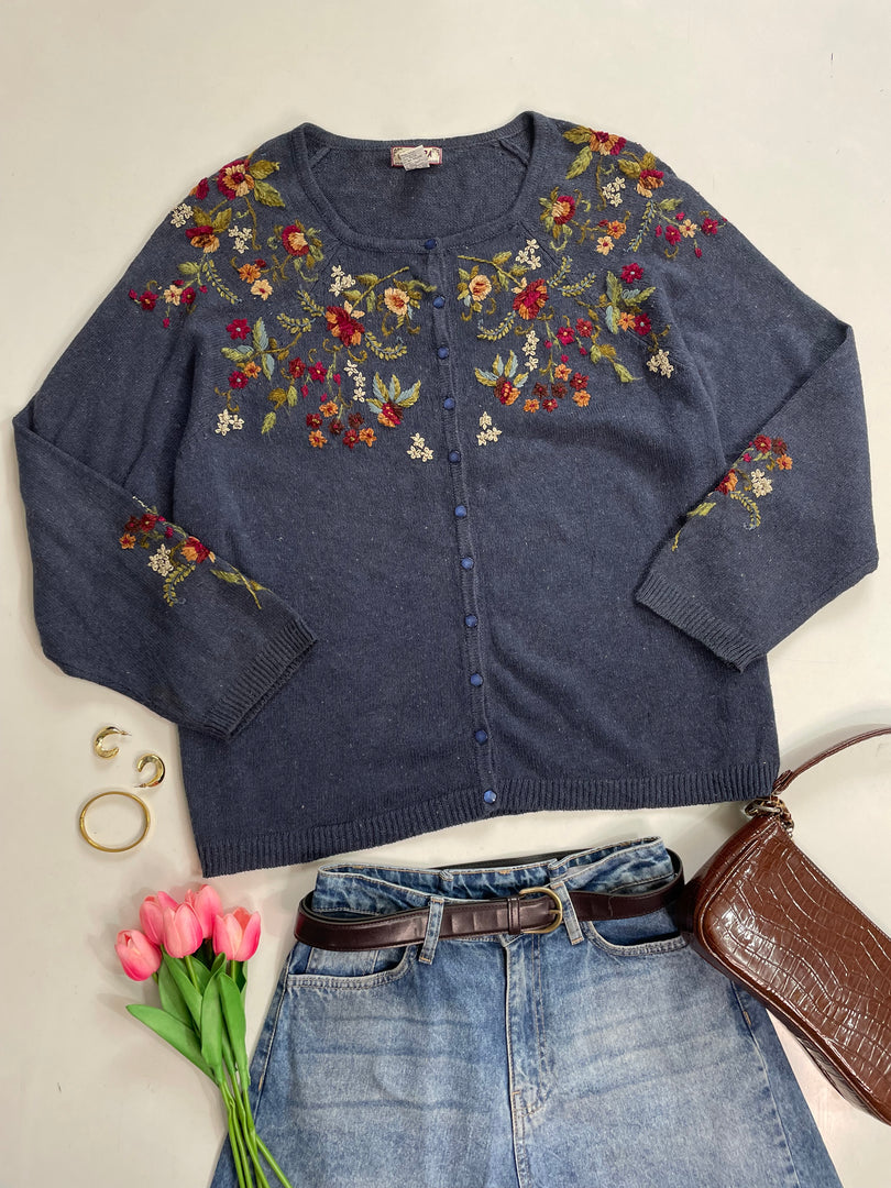 Tiara Embroidered Cardigan- Bust 48 to 52