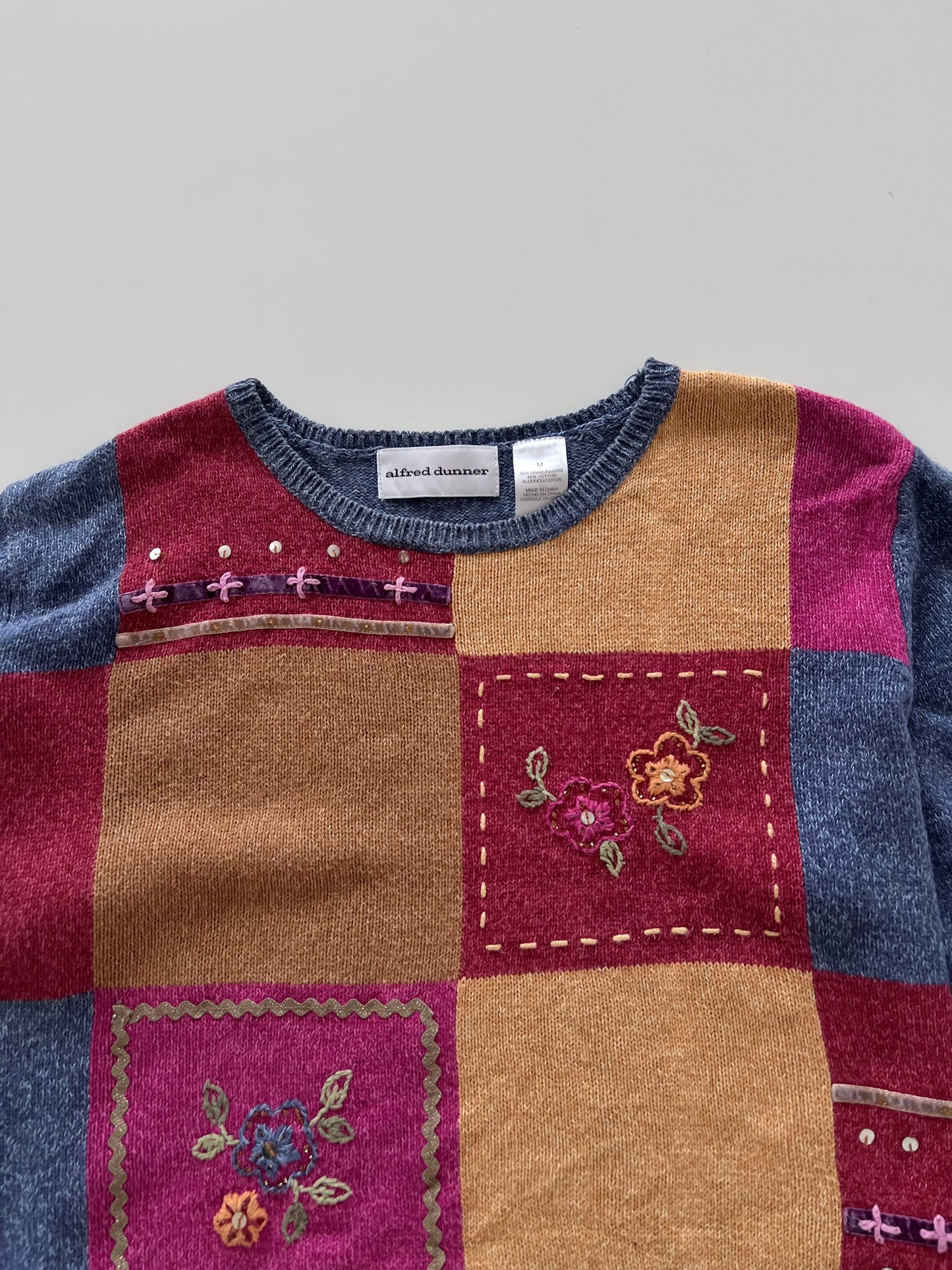 Alfred Dunner Embroidered Sweater-Bust 46