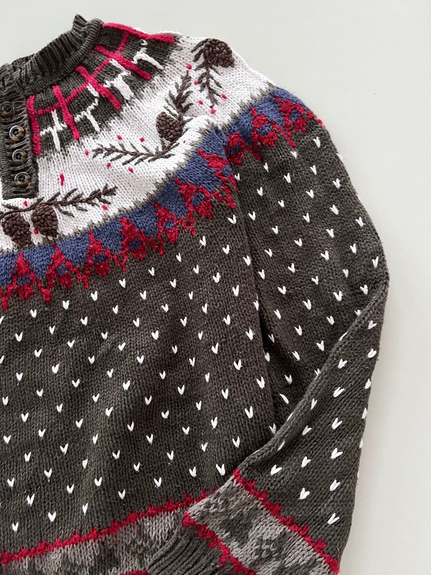B.Moss Embroidered Sweater-Bust 40