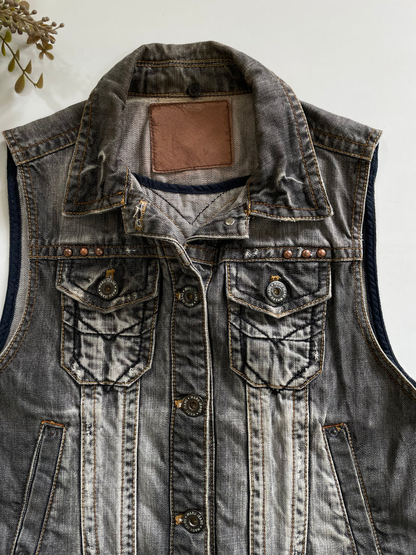 Denim Vest-Bust 34