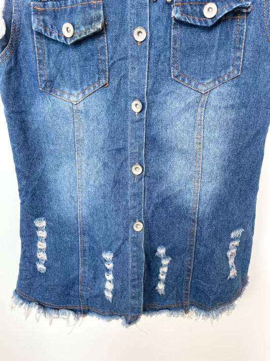 Denim Vest-Bust 34