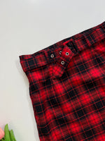 Load image into Gallery viewer, H&amp;M BELTED CHECKERED SKIRT - WAIST 26
