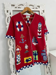 The Quacker Factory Christmas Sweater Vest-Bust 42