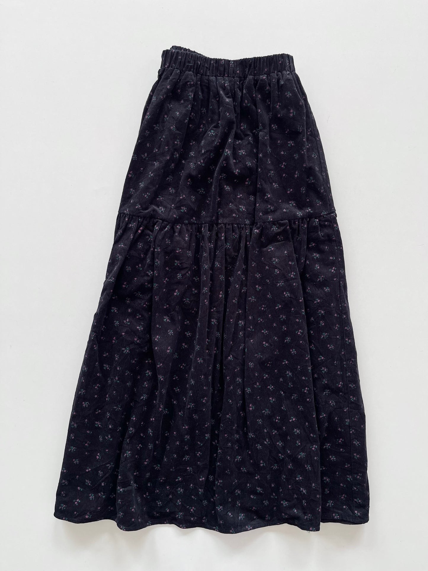Zing Vintage Floral Corduroy Skirt-Waist 28 to 34