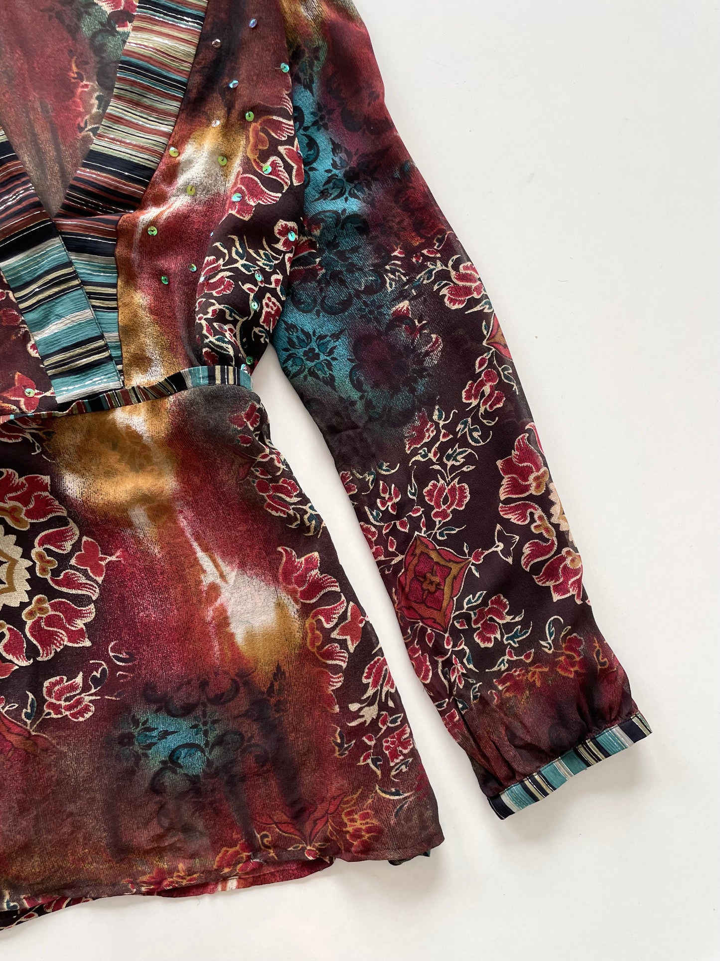 Vintage 100% Silk Sheer Top-Bust 42