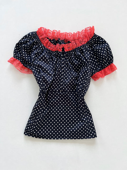 Vintage Polka Dot Top-Bust 34