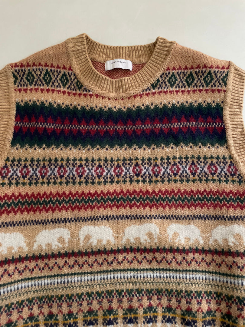 Customellow Chunky Sweater Vest-Bust 40