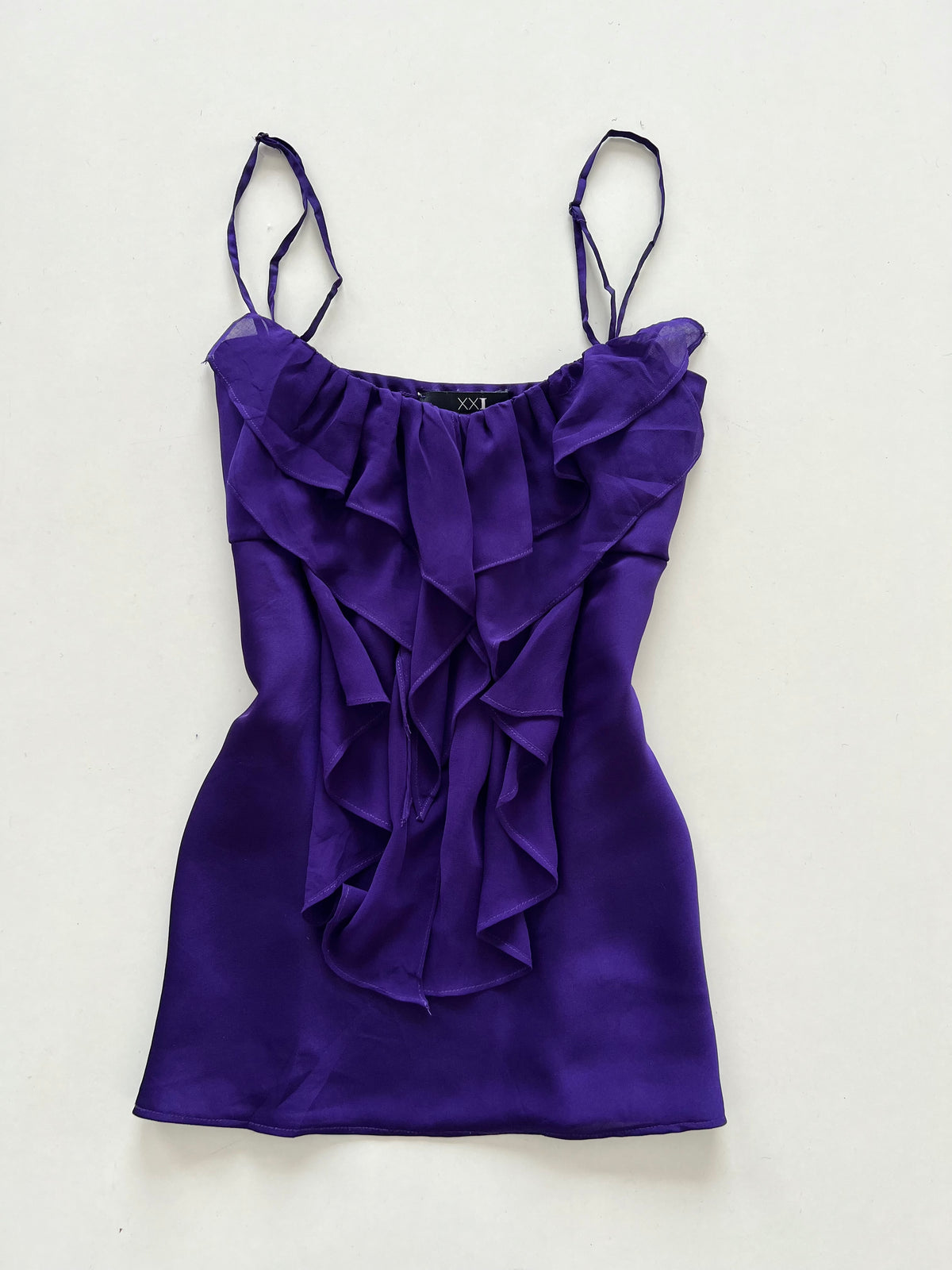 Purple Ruffle Top-Bust 36