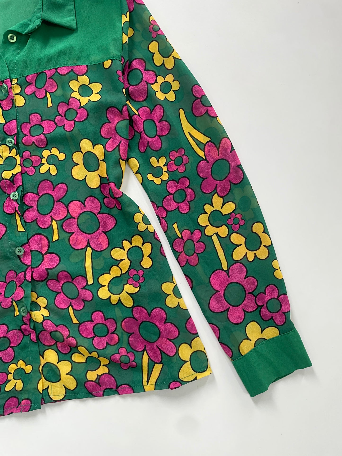 Flower Sheer Shirt-Bust 38