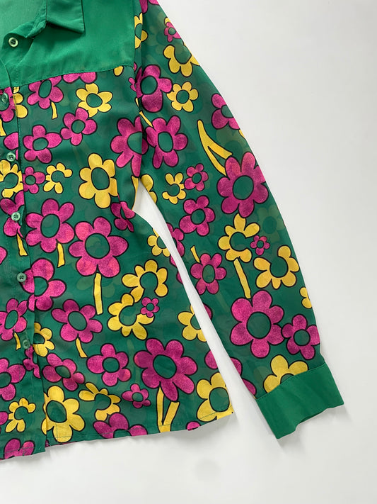 Flower Sheer Shirt-Bust 38