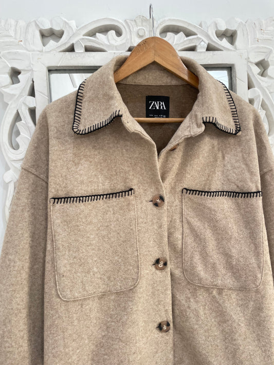 Zara Thick Warm Shacket-Chest 44