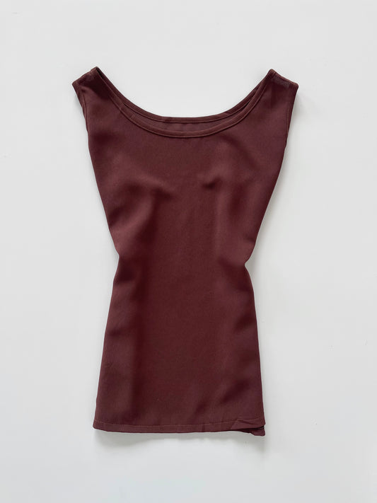 Brown Sheer Top-Bust 40
