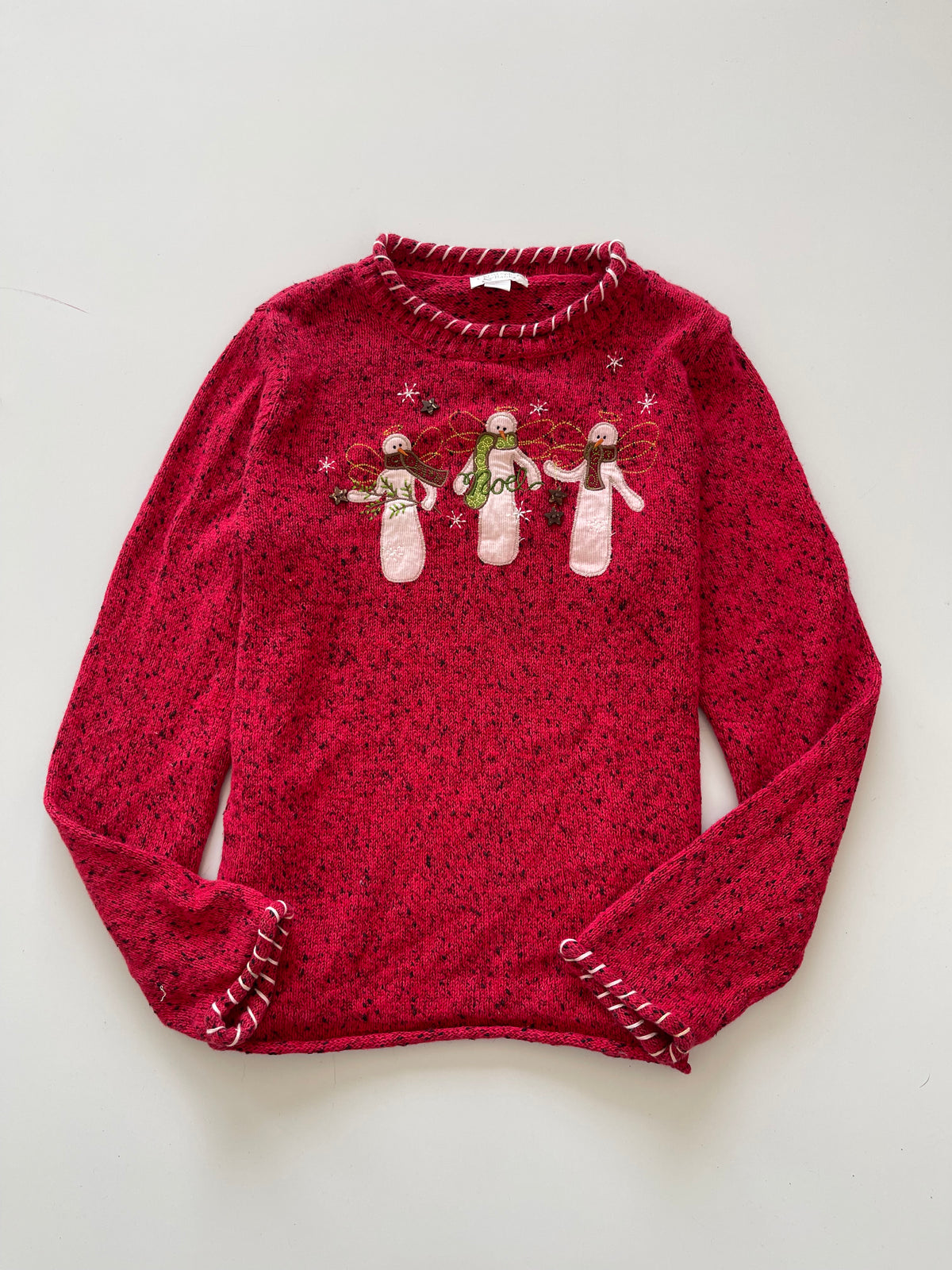 Christopher&Banks Christmas Embroidered Sweater-Bust 40