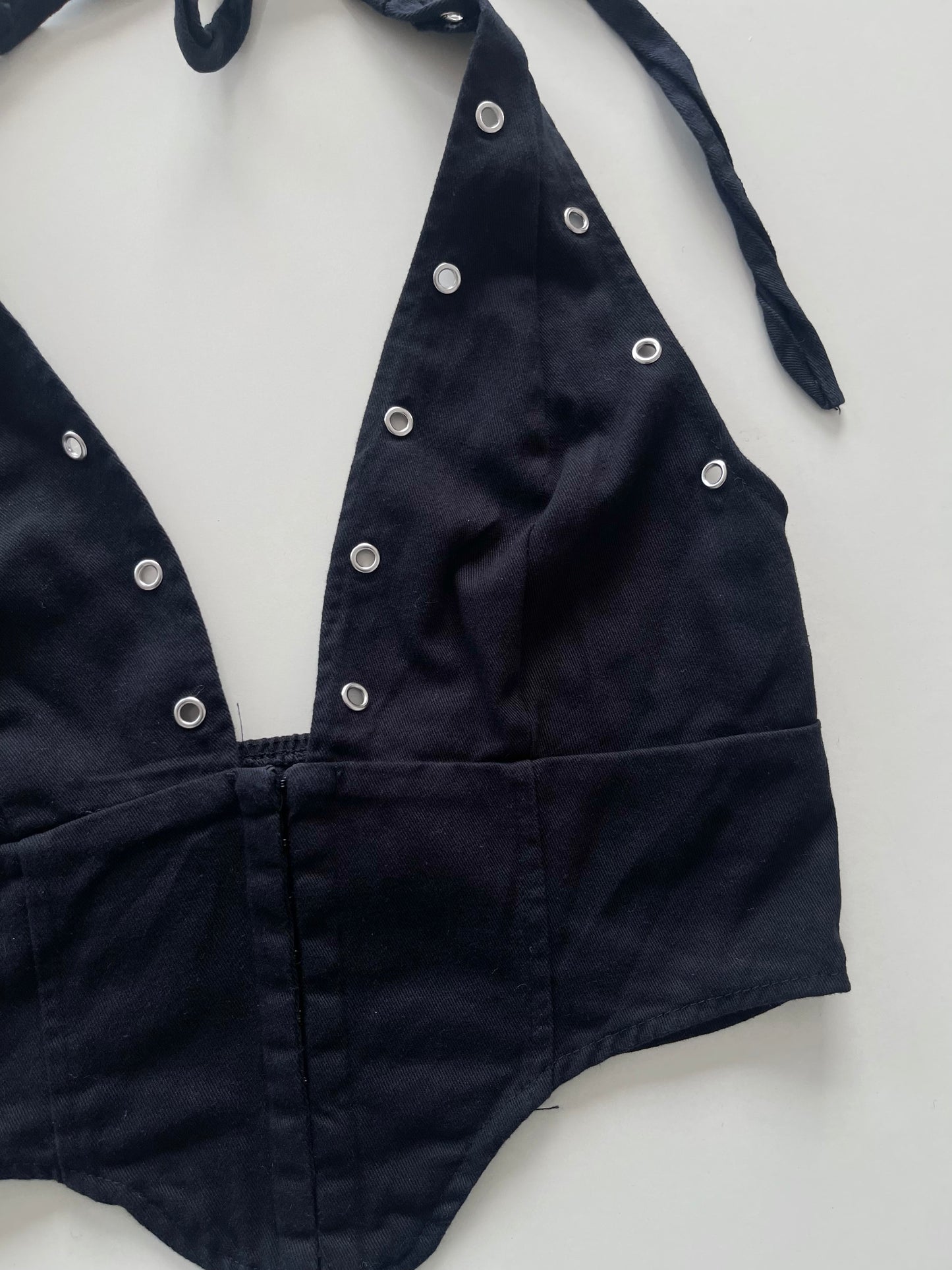 Eyelet Black Top-Bust 34