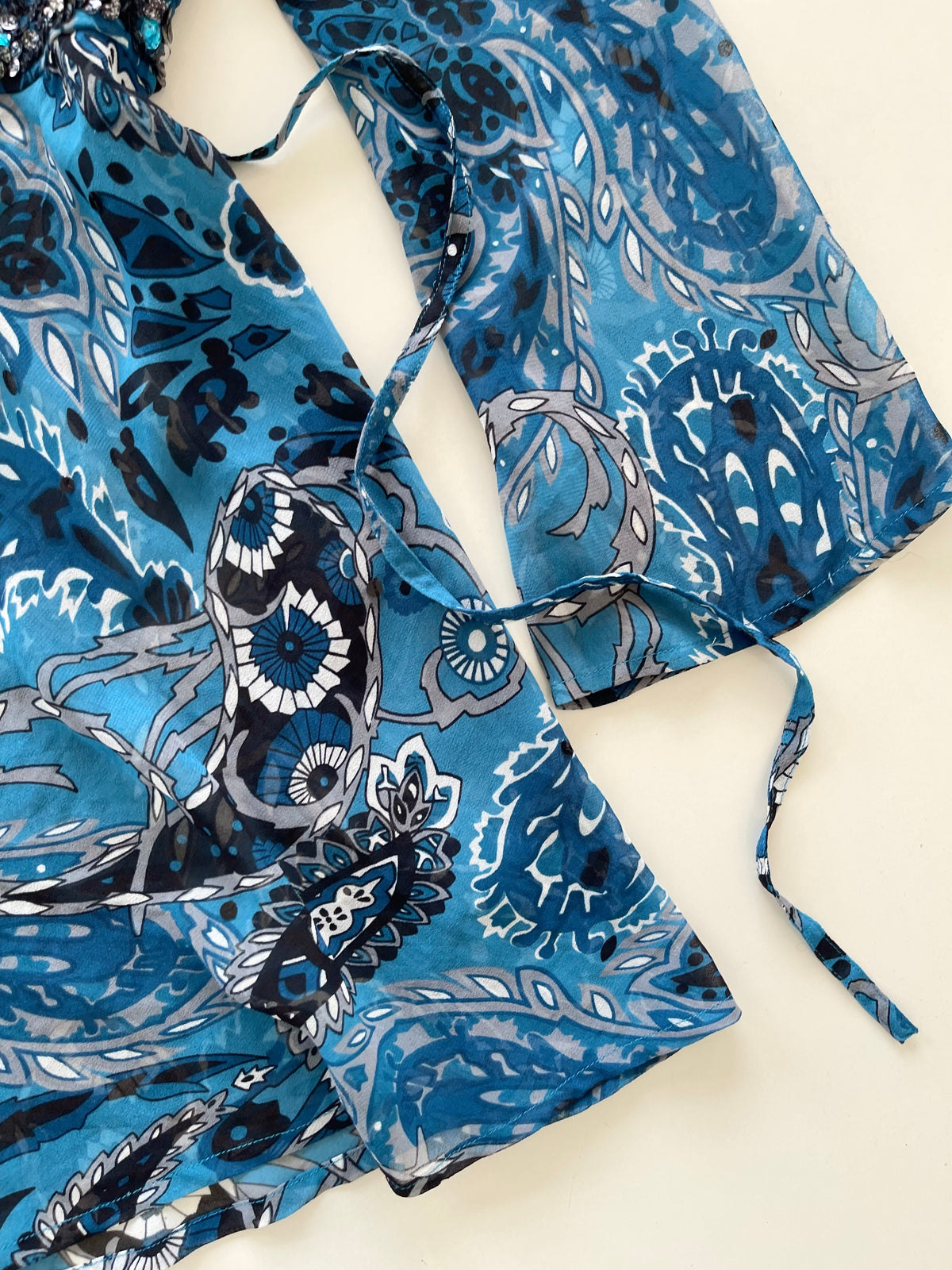 M&Co. Embroidered Sheer Dress-Bust 40