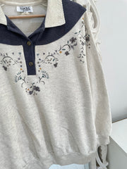 Embroidered Sweater-Bust 44