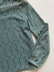 SEA GREEN LACE TOP - BUST 34 to 36