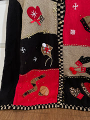 Lisa Embroidered Christmas Sweater-Bust 46