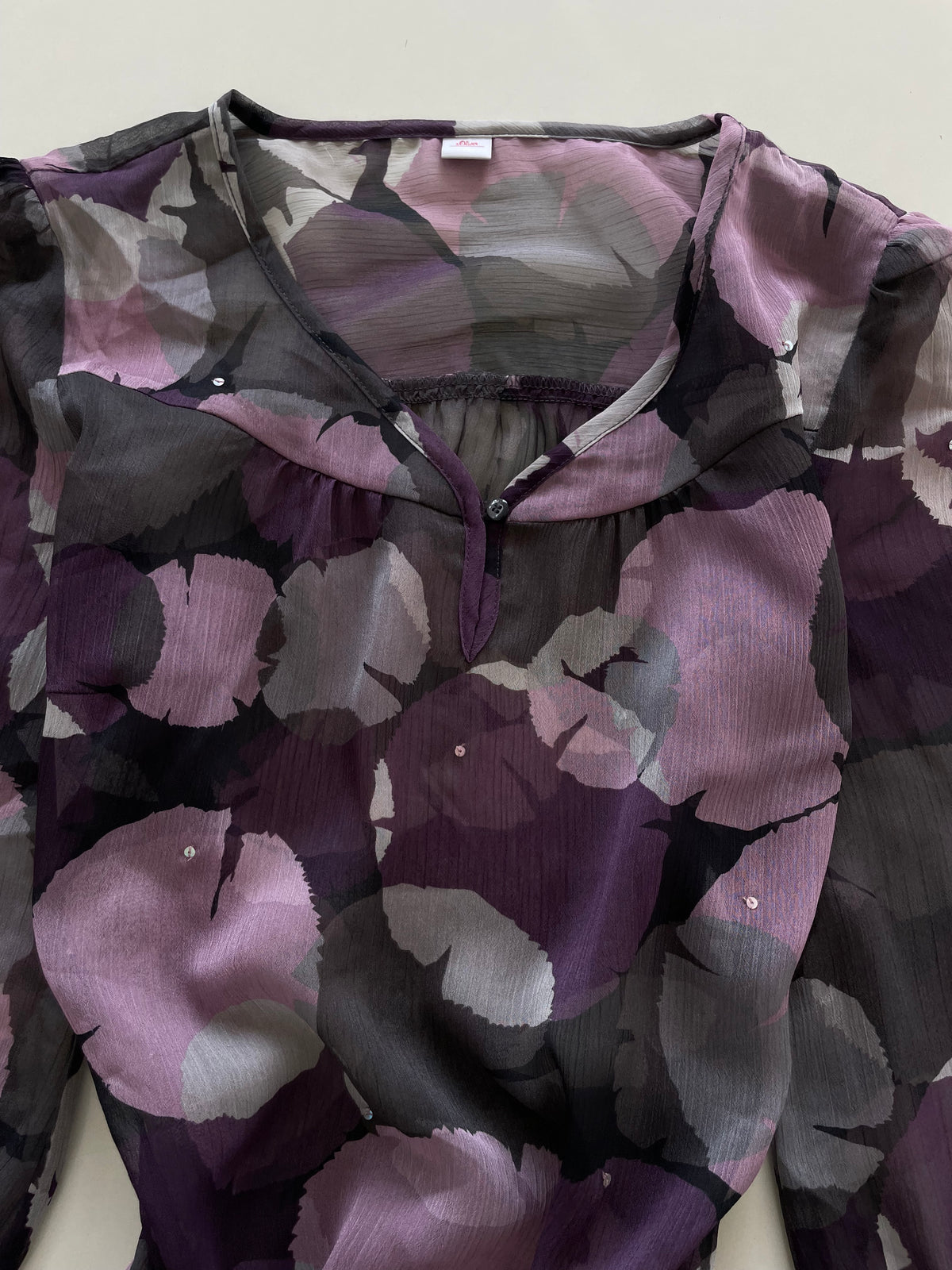 S’Oliver Floral Sheer Top-Bust 36