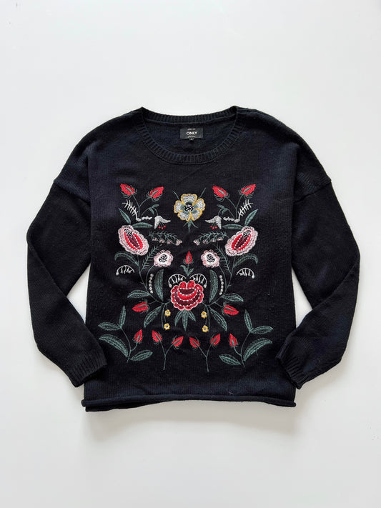 Only Embroidered Sweater-Bust 46