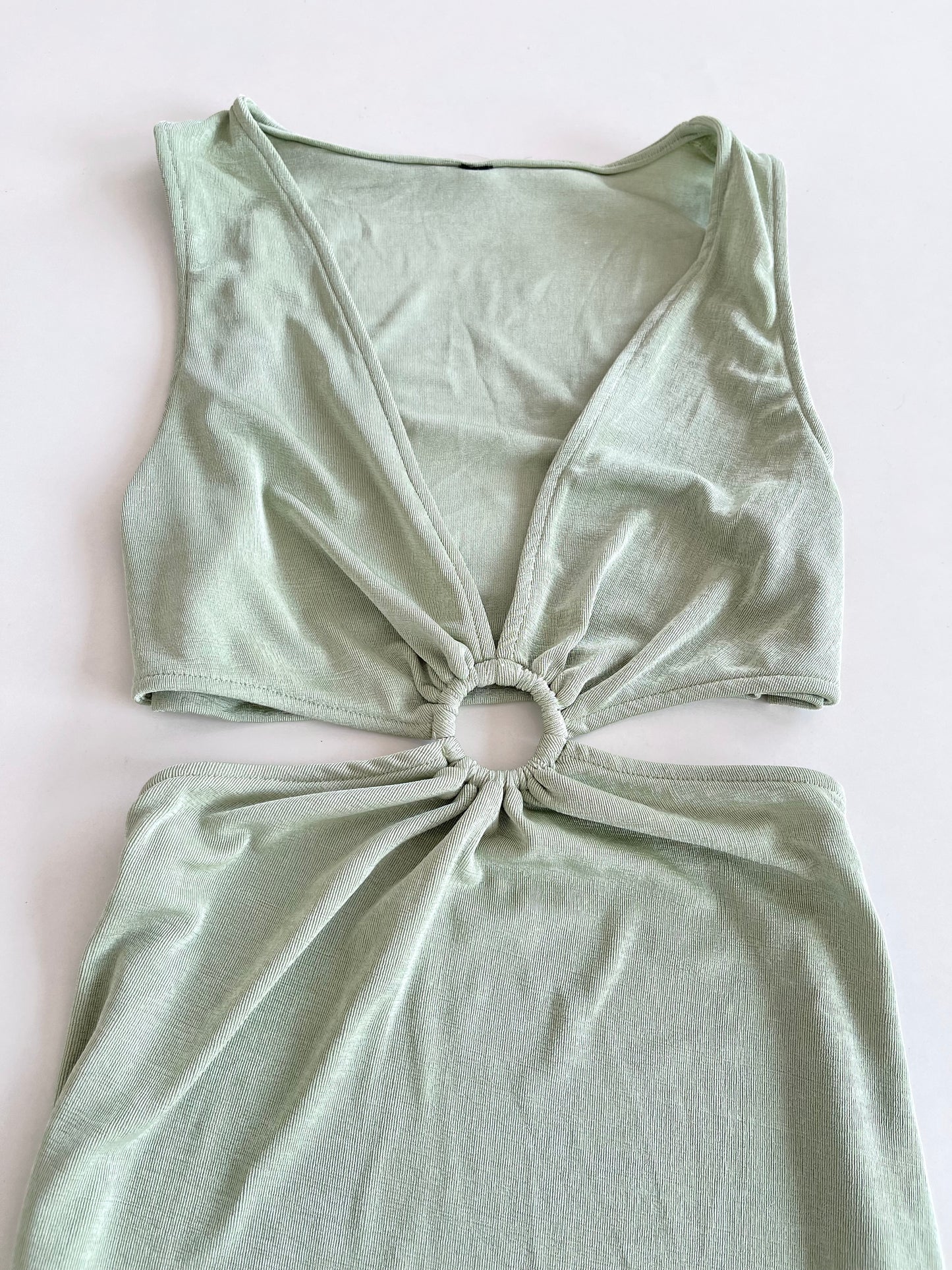 Cutout Mint Dress-Bust 36 to 38