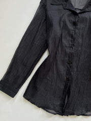 Black Sheer Shirt-Bust 44
