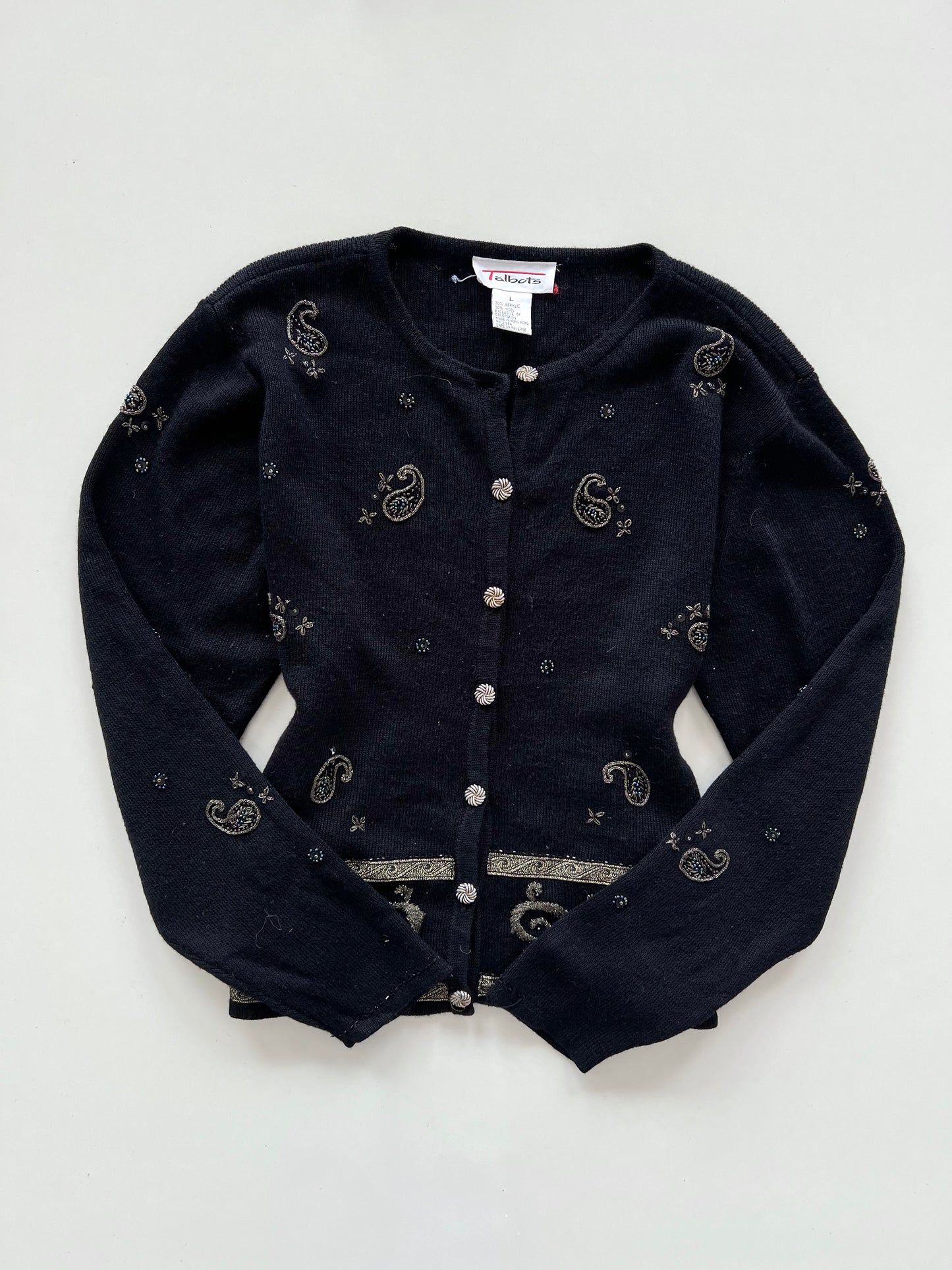 Talbots Vintage Embroidered Sweater-Bust 42