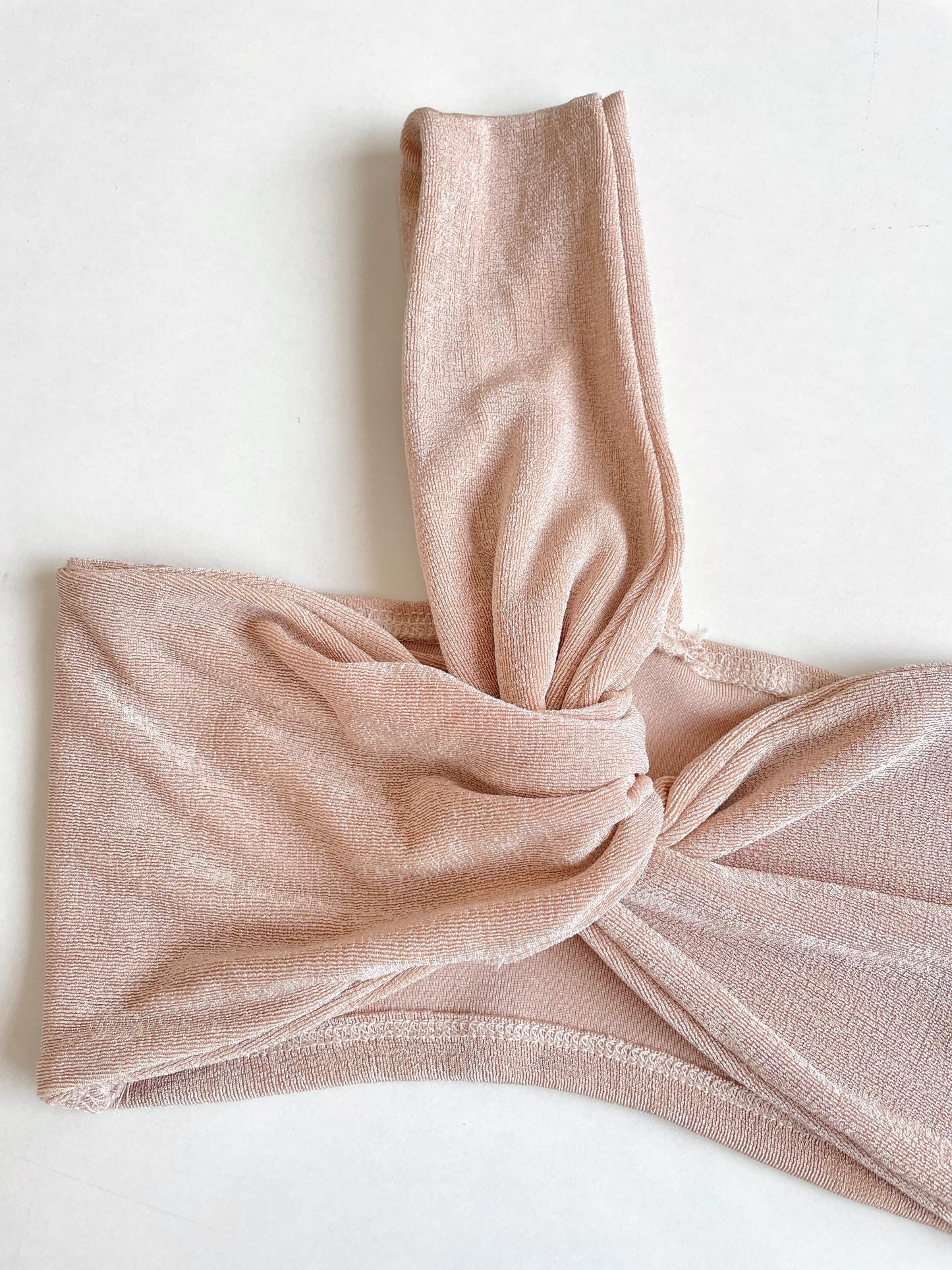 Beige One Shoulder Top-Bust 28 to 30