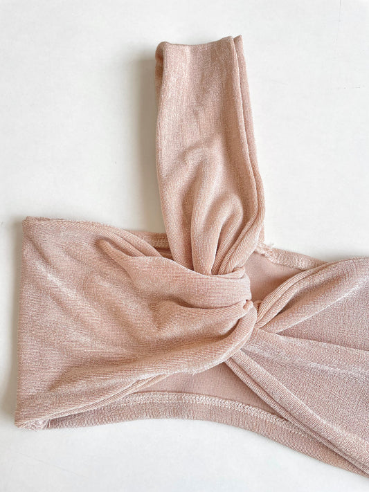 Beige One Shoulder Top-Bust 28 to 30
