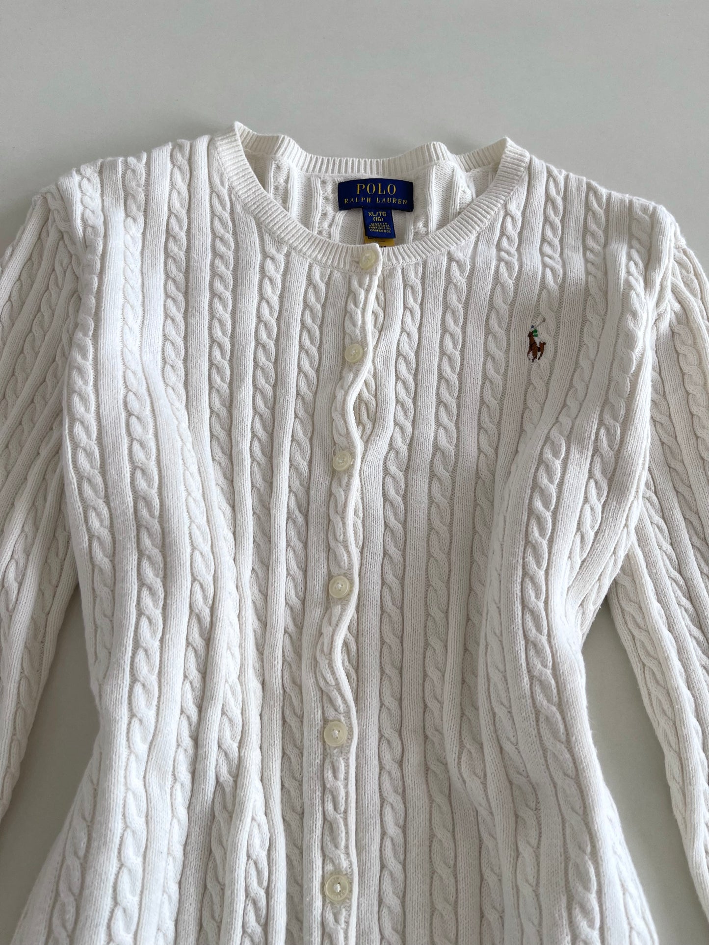 Ralph Lauren 100%Cotton Vintage Cardigan-Bust 38