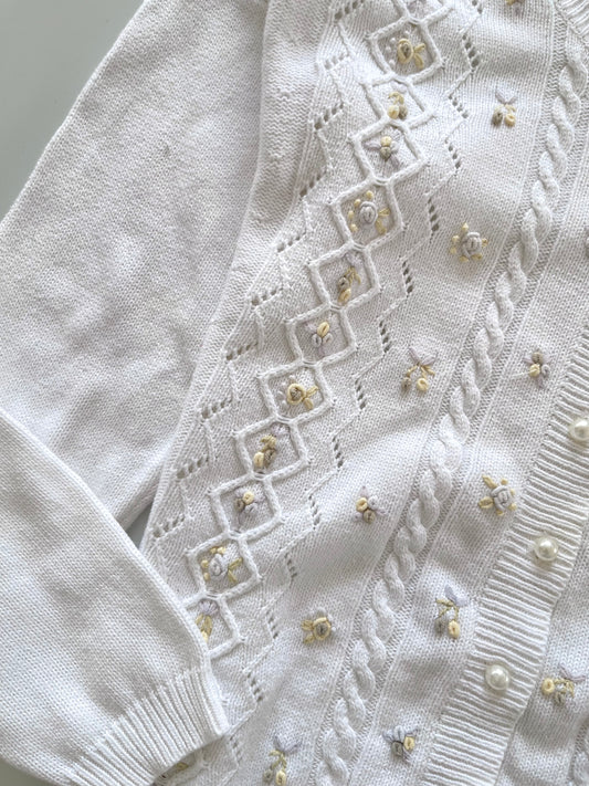 San Froncisca Embroidered Cardigan Sweater-Bust 44