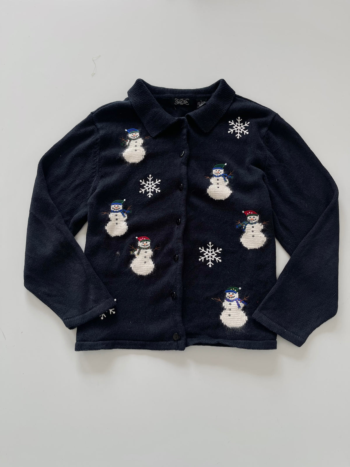 Crystal Kobe Embroidered Christmas Cardigan Sweater-Bust 46