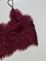 Load image into Gallery viewer, COTTON CANDY LA MAROON LACE TOP - BUST 30
